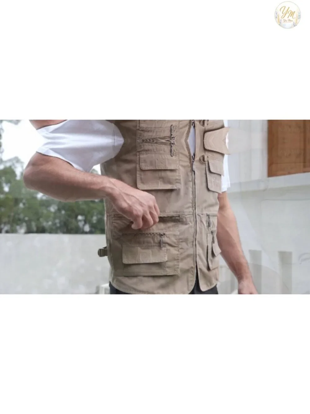 Men's Fishing Utility Safari Vest with 16 Pockets Lightweight Quick Dry